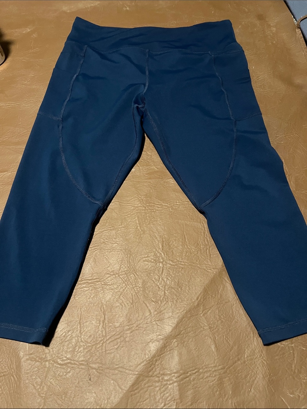 Womens Zyia Navy Blue Active Capri Leggings